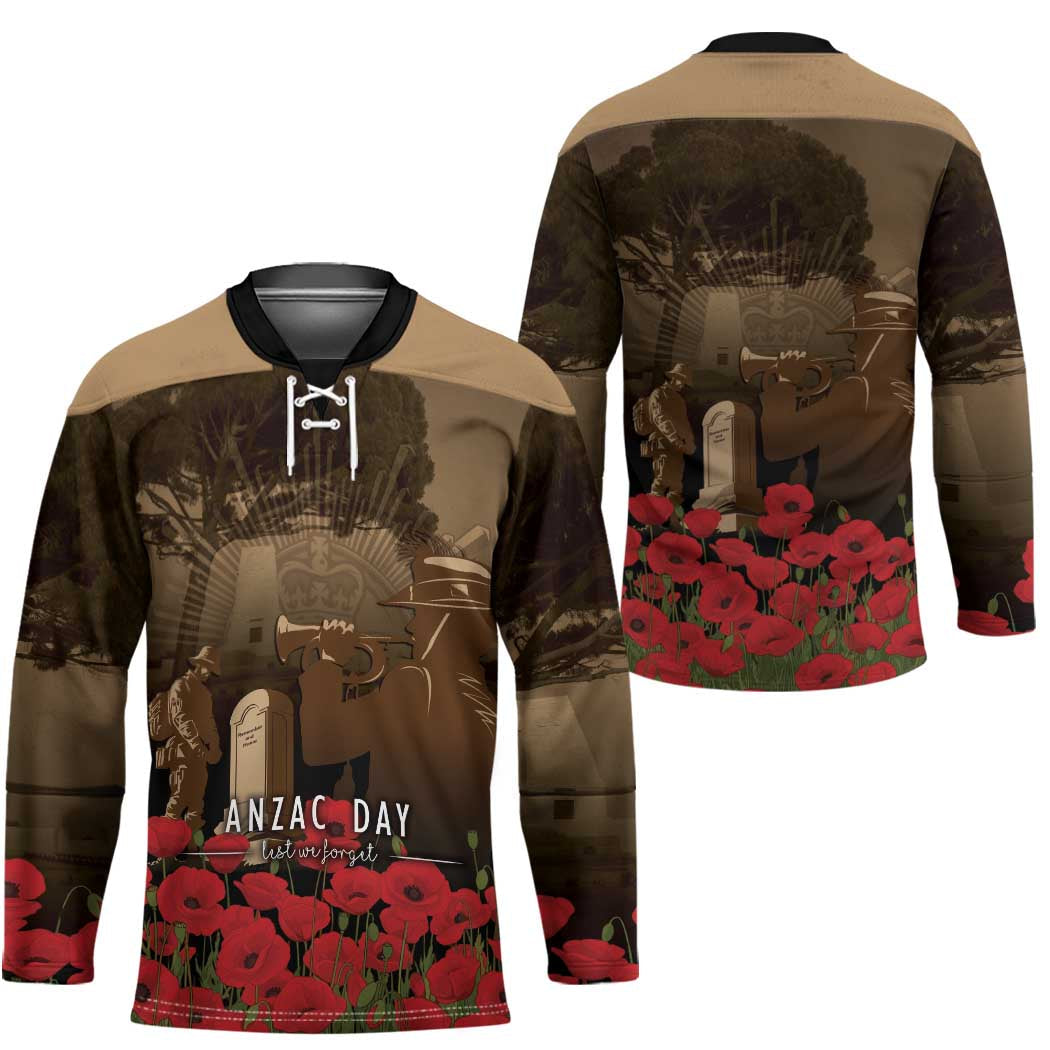 Australia - New Zealand ANZAC Lone Pine Hockey Jersey The Last Post LT7