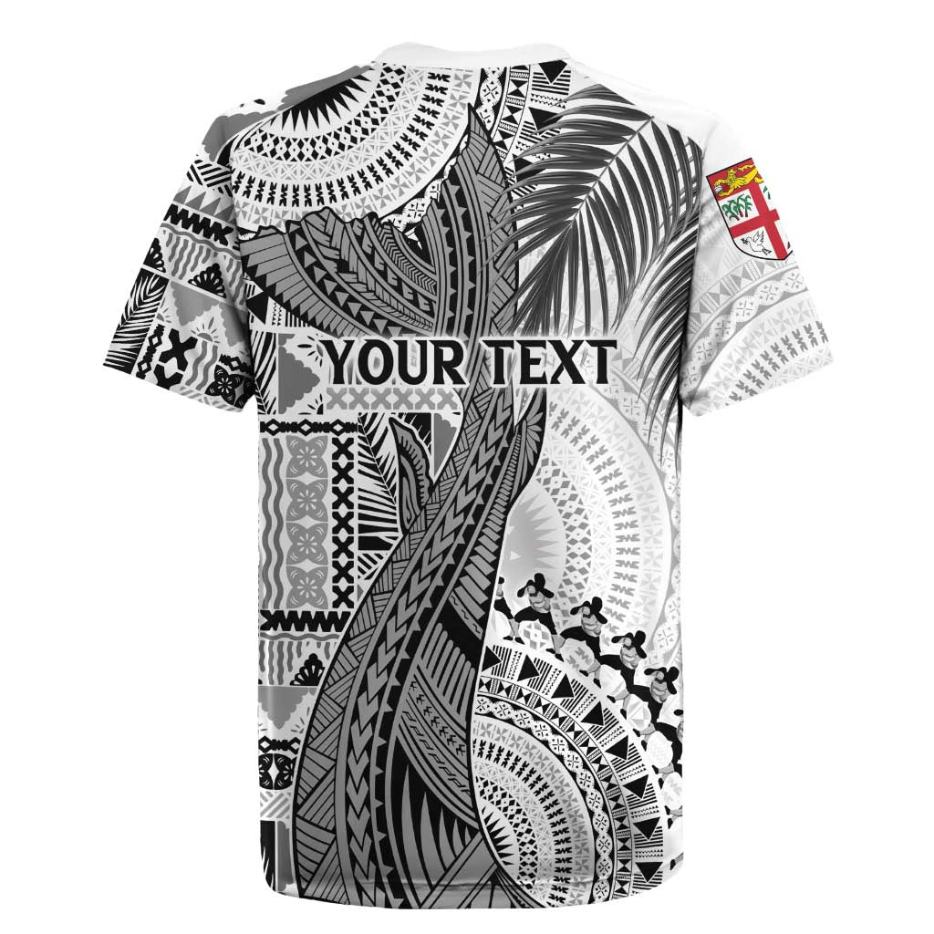 Fiji Rugby Personalised Bula Masi Rugby Jersey Fish Tail Kaivity Cibi - White LT7