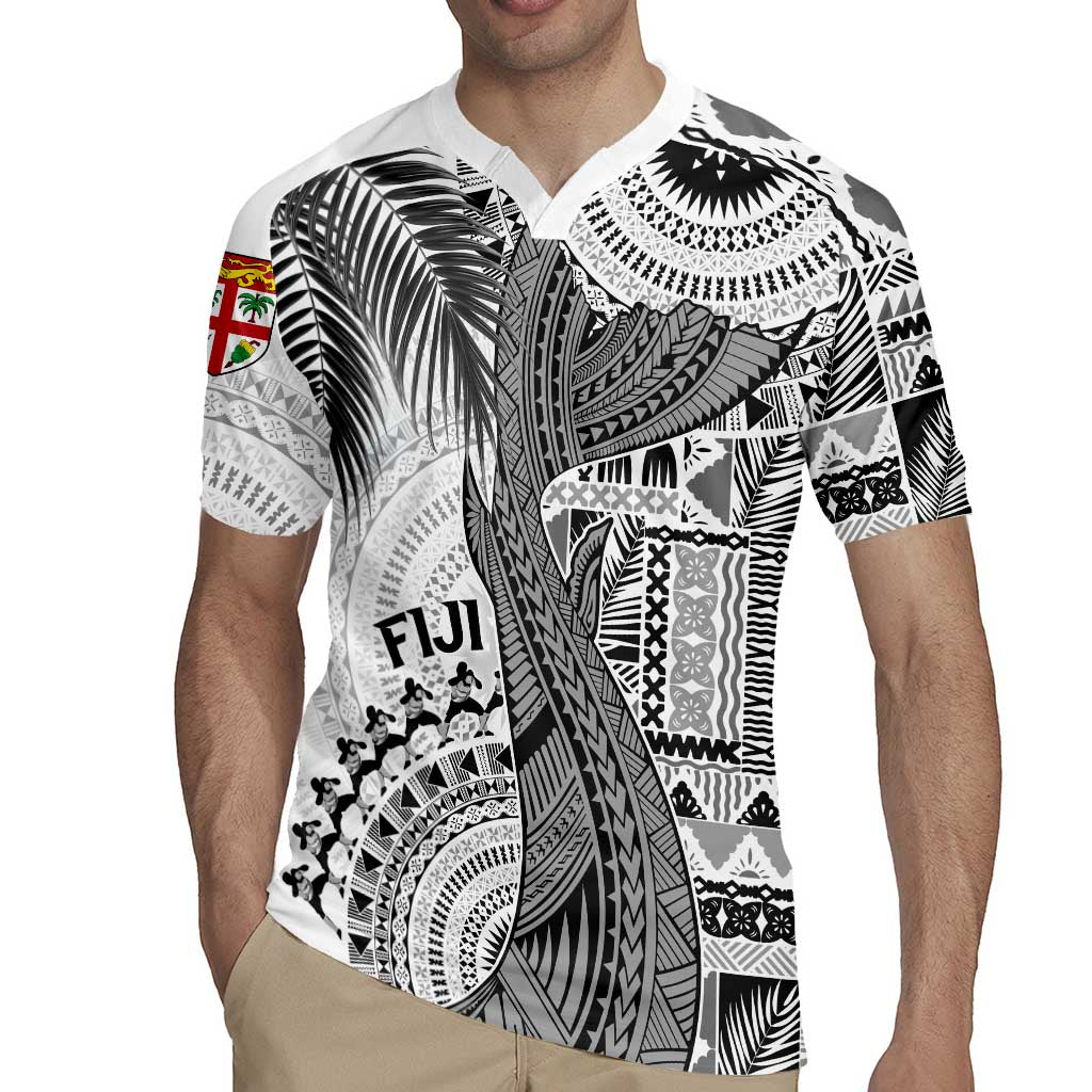 Fiji Rugby Personalised Bula Masi Rugby Jersey Fish Tail Kaivity Cibi - White LT7