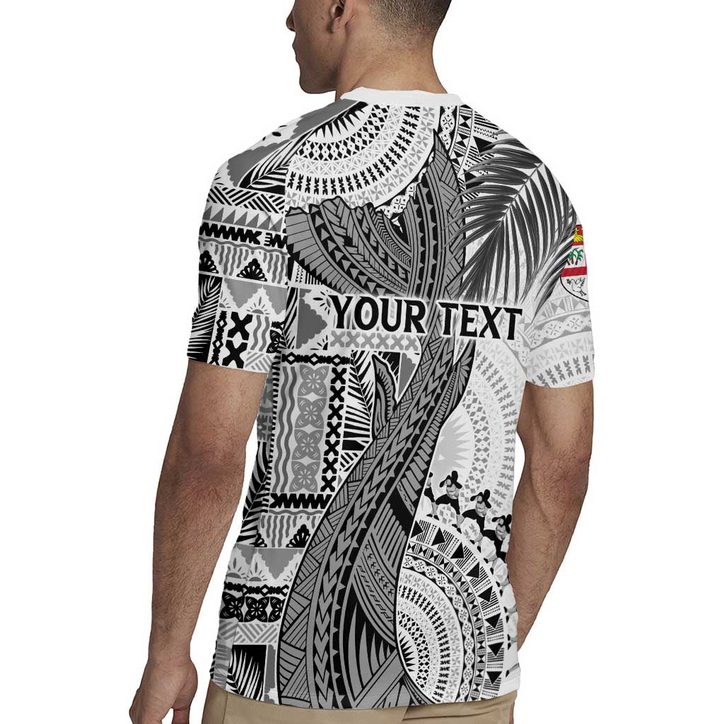 Fiji Rugby Personalised Bula Masi Rugby Jersey Fish Tail Kaivity Cibi - White LT7