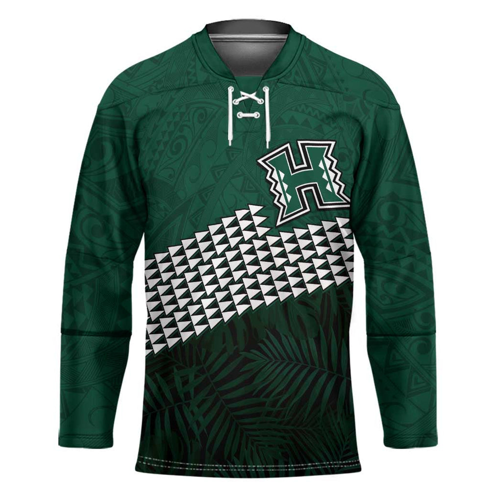 Hawaii Rainbow Warriors Alumni Custom Hockey Jersey Kanaka Arrows Tropical Vibes LT7