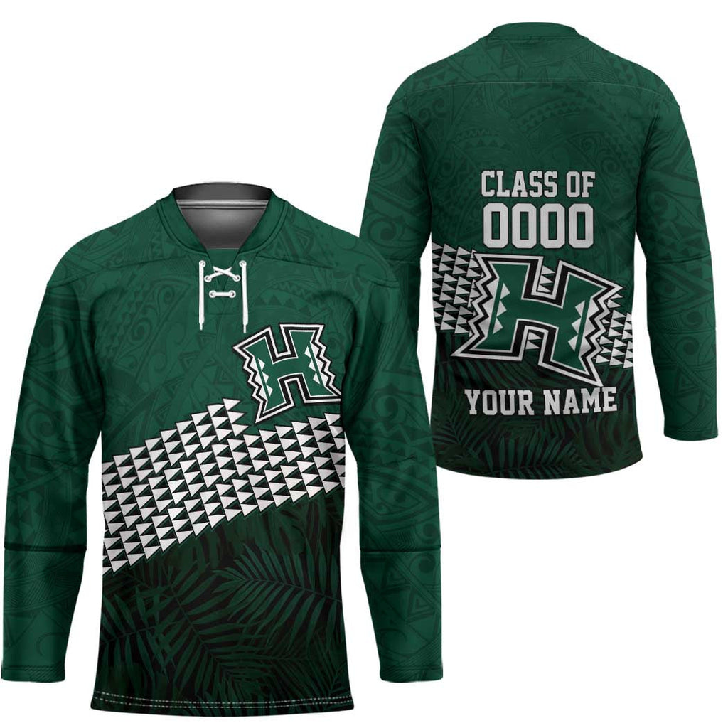 Hawaii Rainbow Warriors Alumni Custom Hockey Jersey Kanaka Arrows Tropical Vibes LT7