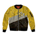 Hawaii Nanakuli High Alumni Custom Sleeve Zip Bomber Jacket Kanaka Arrows Tropical Vibes LT7
