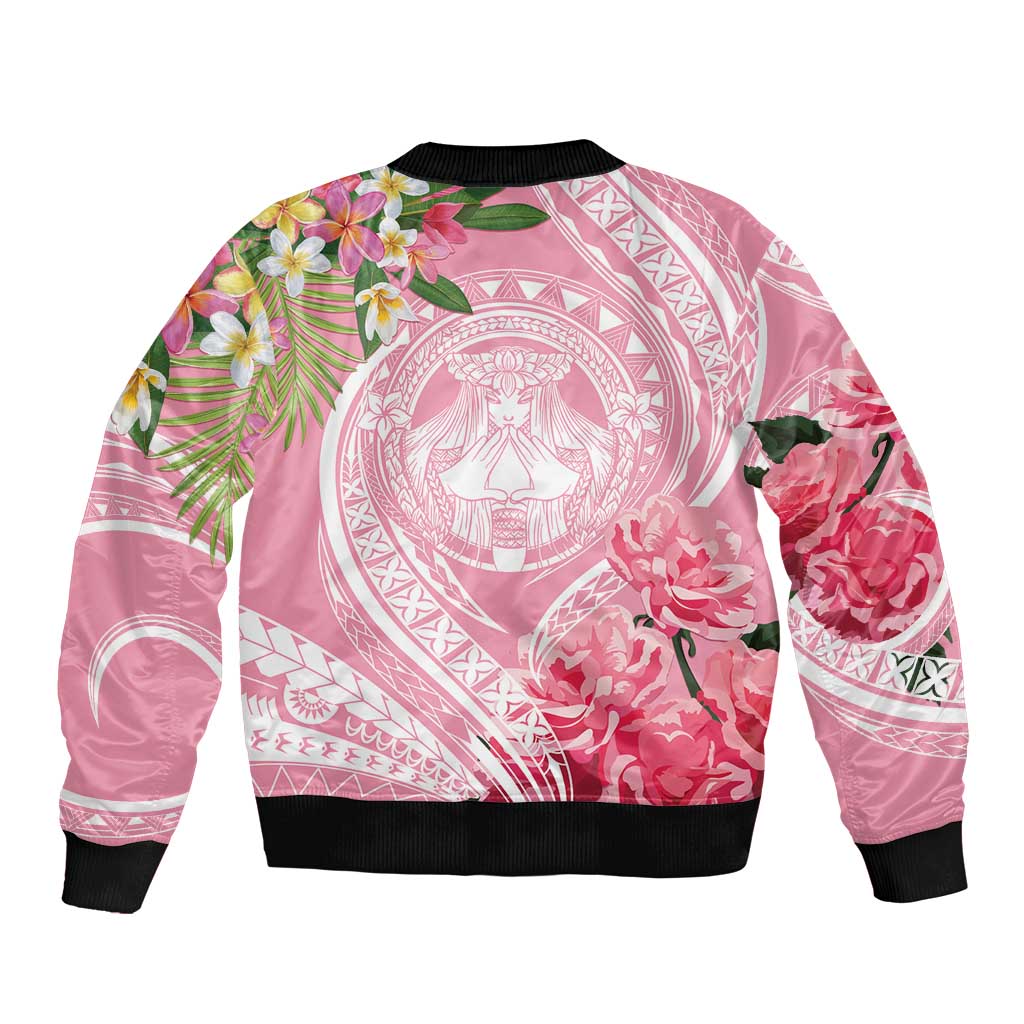 Aloha Hawaii Maui Sleeve Zip Bomber Jacket Goddess Lokelani Rose LT7