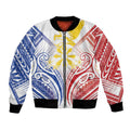 Philippines Tribal Sun Personalized Bomber Jacket Hunting Eagle LT7
