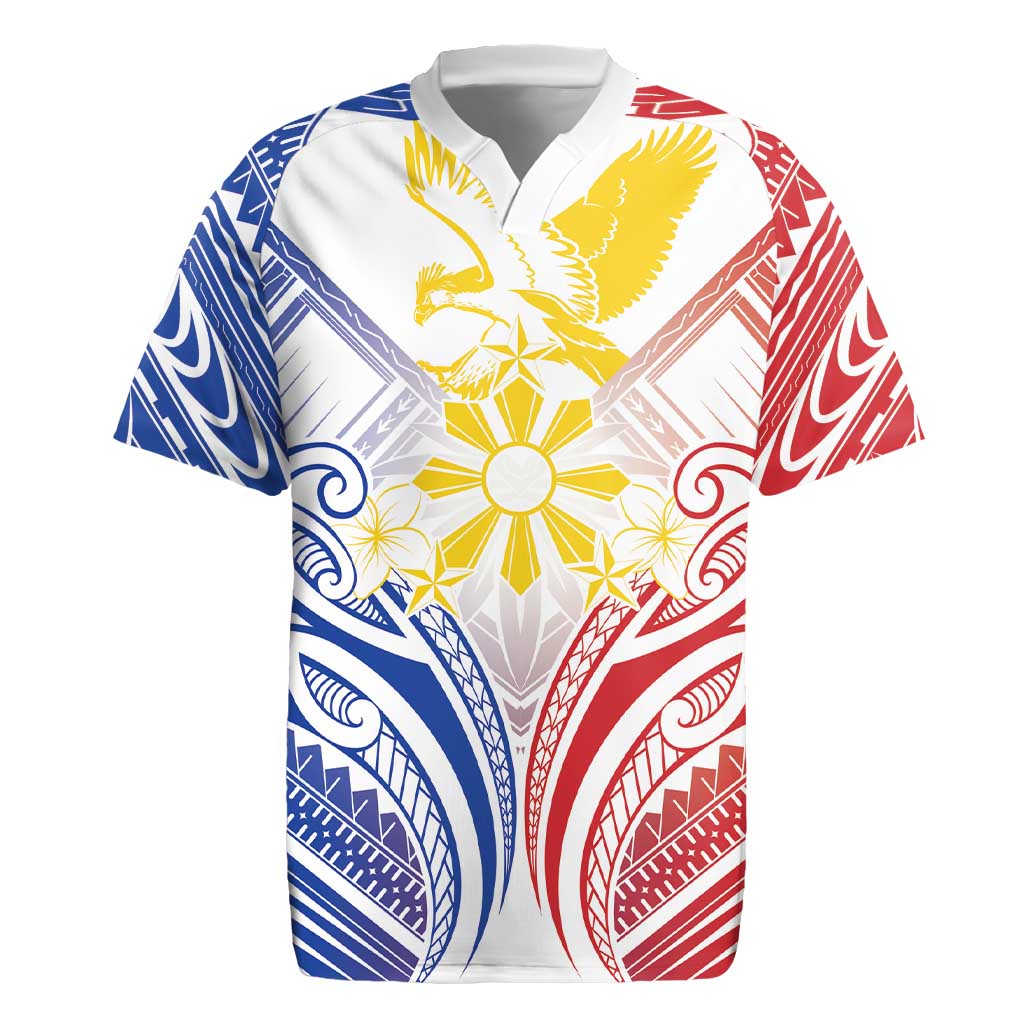 Philippines Tribal Sun Personalized Rugby Jersey Hunting Eagle LT7