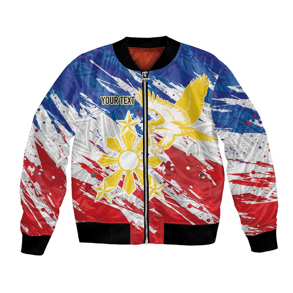 Personalized Filipino Sun and Stars Bomber Jacket Grunge Vibes LT7