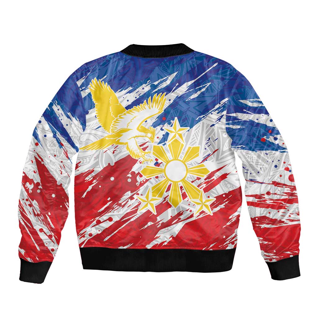 Personalized Filipino Sun and Stars Bomber Jacket Grunge Vibes LT7