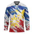 Personalized Filipino Sun and Stars Hockey Jersey Grunge Vibes LT7