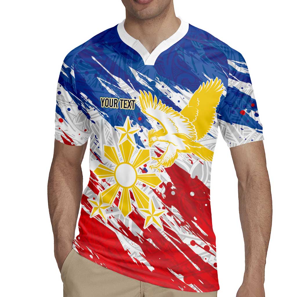 Personalized Filipino Sun and Stars Rugby Jersey Grunge Vibes LT7