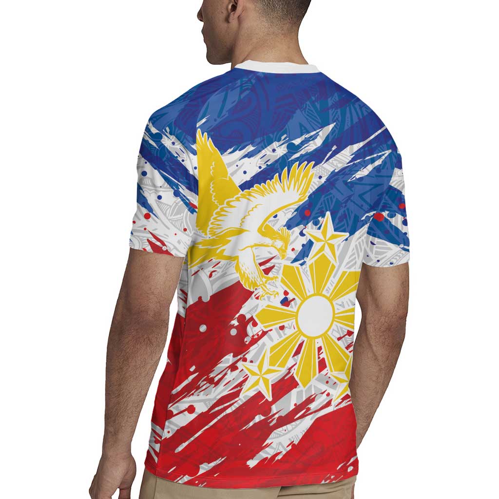 Personalized Filipino Sun and Stars Rugby Jersey Grunge Vibes LT7