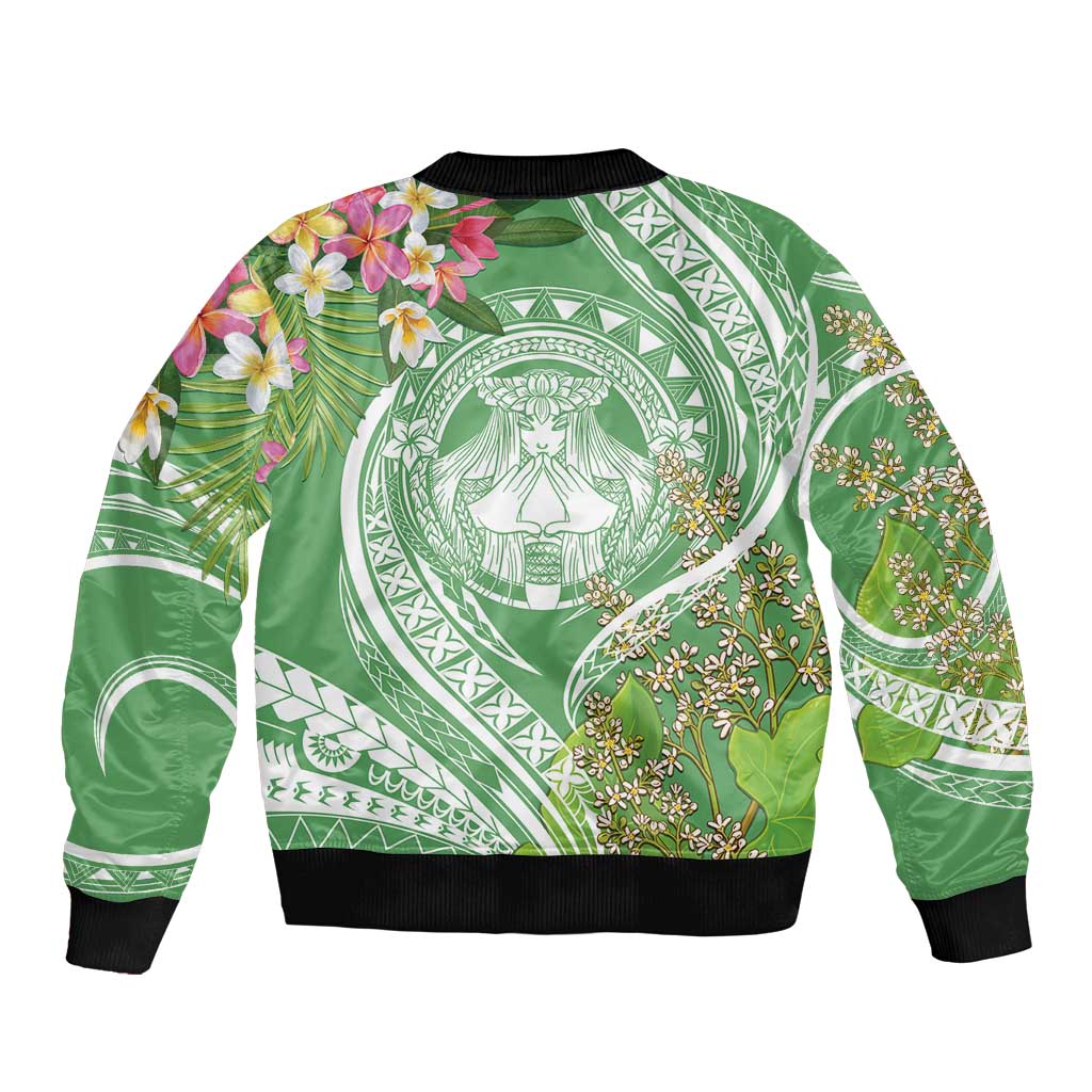 Aloha Molokai Island Bomber Jacket Hawaii Pua Kukui LT7