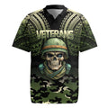 Veterans Day Rugby Jersey War Never Leaves A Veteran Proud Military LT9