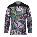 Personalised Hawaii Tribal Humpback Whale Hockey Jersey Poni Hibiscus Seamless Pattern LT9