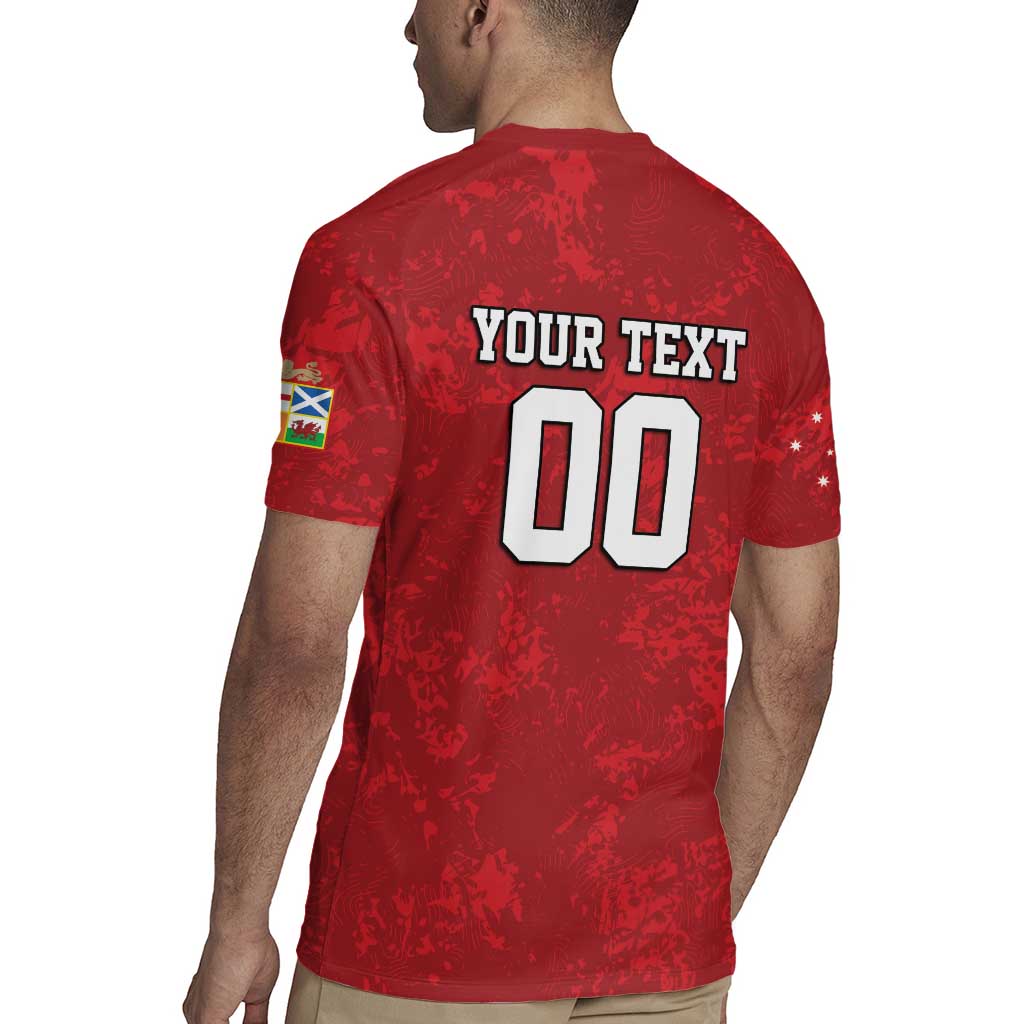 Custom British Lions-AUNZ Rugby Jersey Australia-New Zealand Indigenous Motif LT9