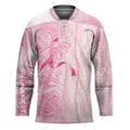 Breast Cancer Awareness Hockey Jersey Maile Pikake Lokelani Crown Flower Lei Inspired LT9