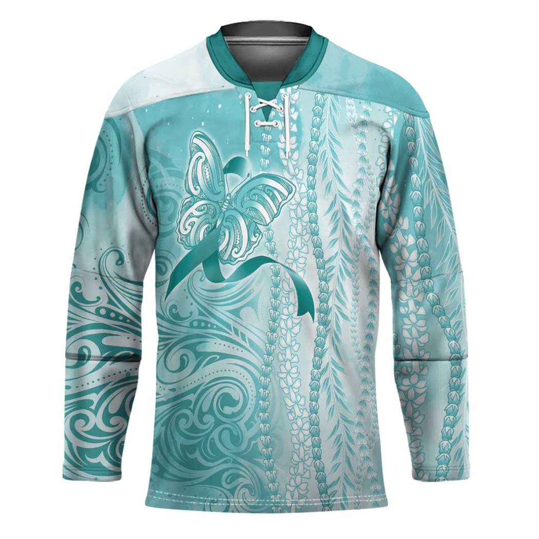 PTSD Awareness Hockey Jersey Maile Pikake Lokelani Crown Flower Lei Inspired LT9