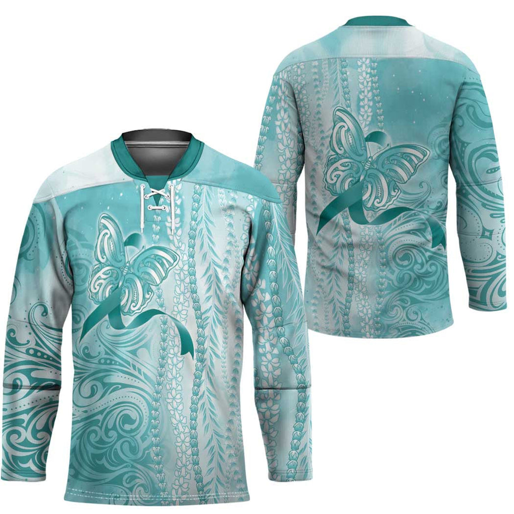PTSD Awareness Hockey Jersey Maile Pikake Lokelani Crown Flower Lei Inspired LT9