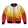 Japanese Kaen Pattern Bomber Jacket Flame Pillar Blazing Lion Heart LT9