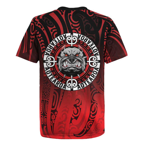 Aotearoa Bulldog Rugby Jersey New Zealand Kowhaiwhai Tribal LT9