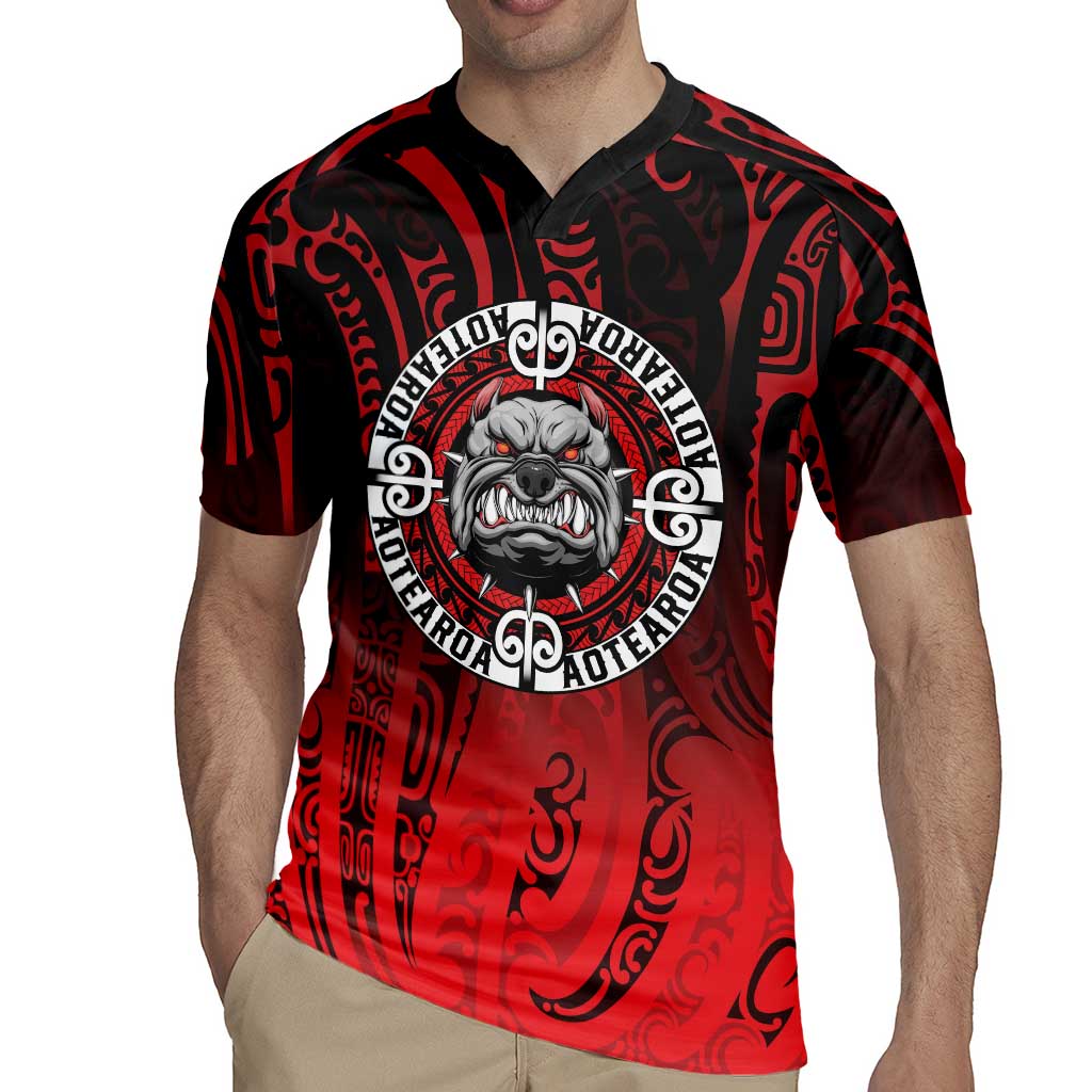 Aotearoa Bulldog Rugby Jersey New Zealand Kowhaiwhai Tribal LT9