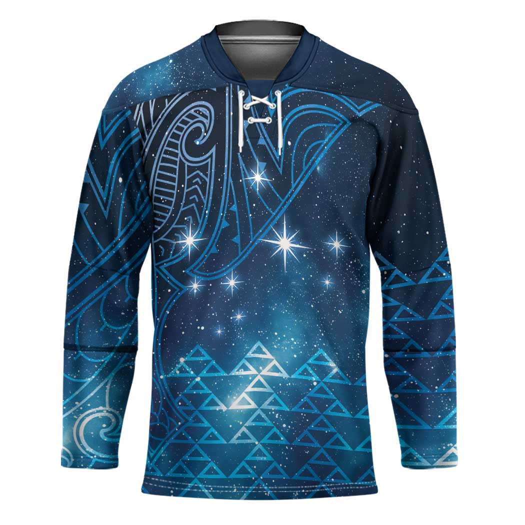 New Zealand Matariki Hockey Jersey Taniko Aramoana With Maori Galaxy Sky Night LT9