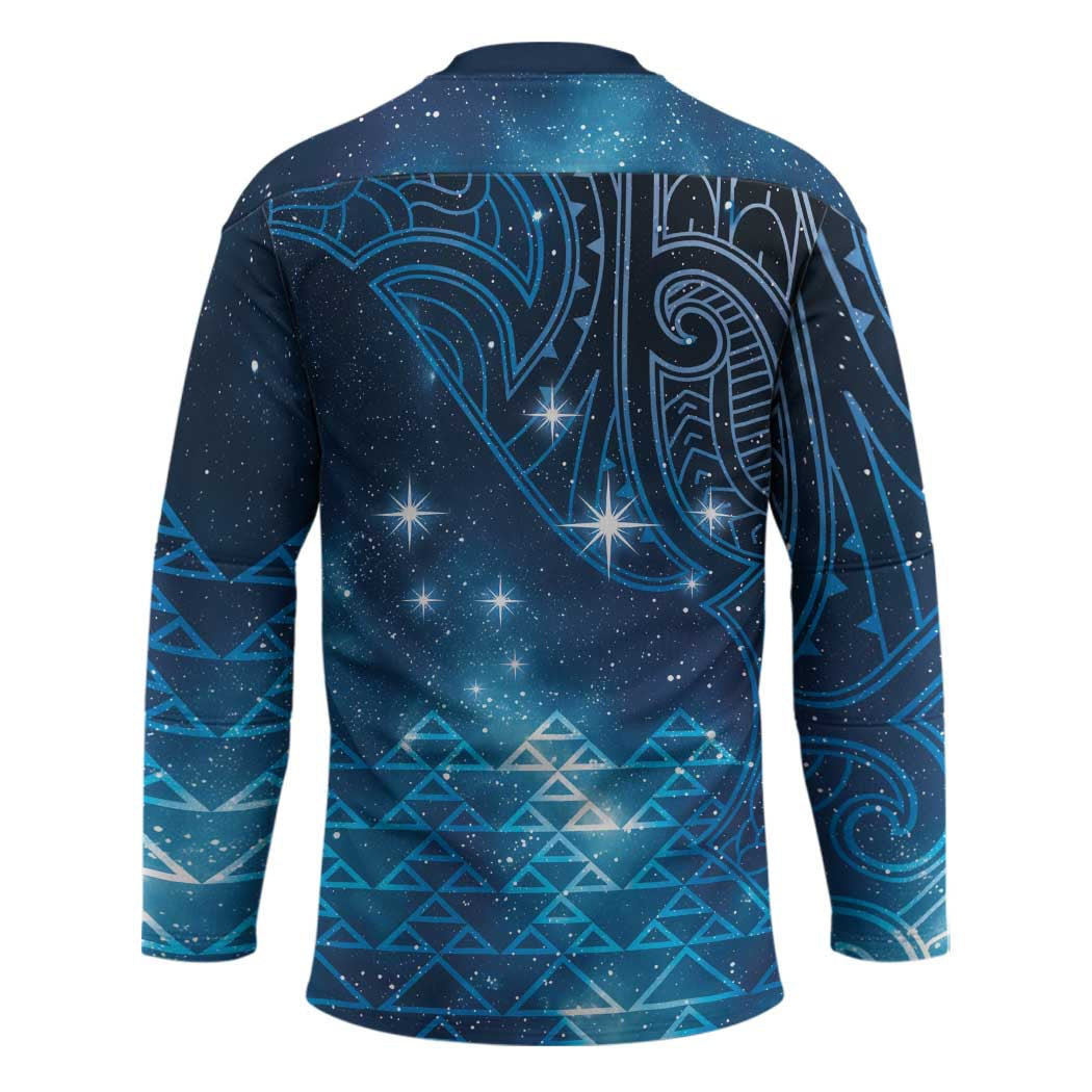 New Zealand Matariki Hockey Jersey Taniko Aramoana With Maori Galaxy Sky Night LT9