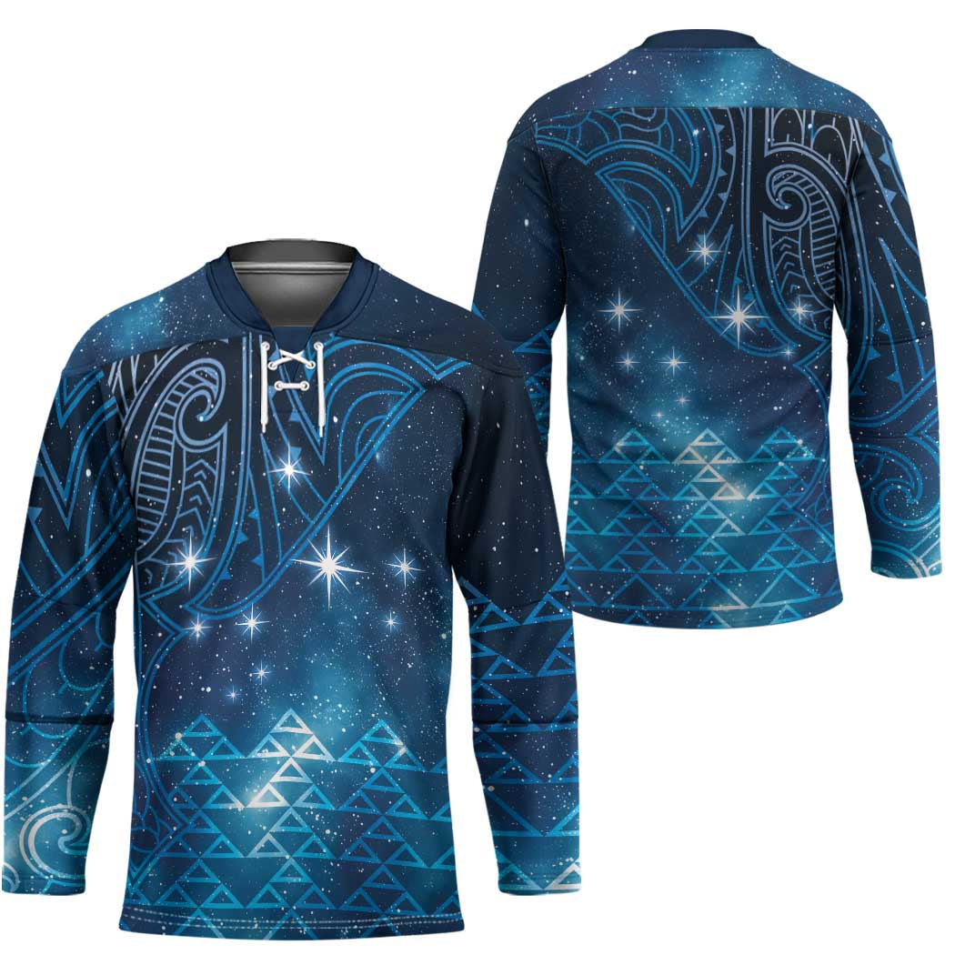 New Zealand Matariki Hockey Jersey Taniko Aramoana With Maori Galaxy Sky Night LT9