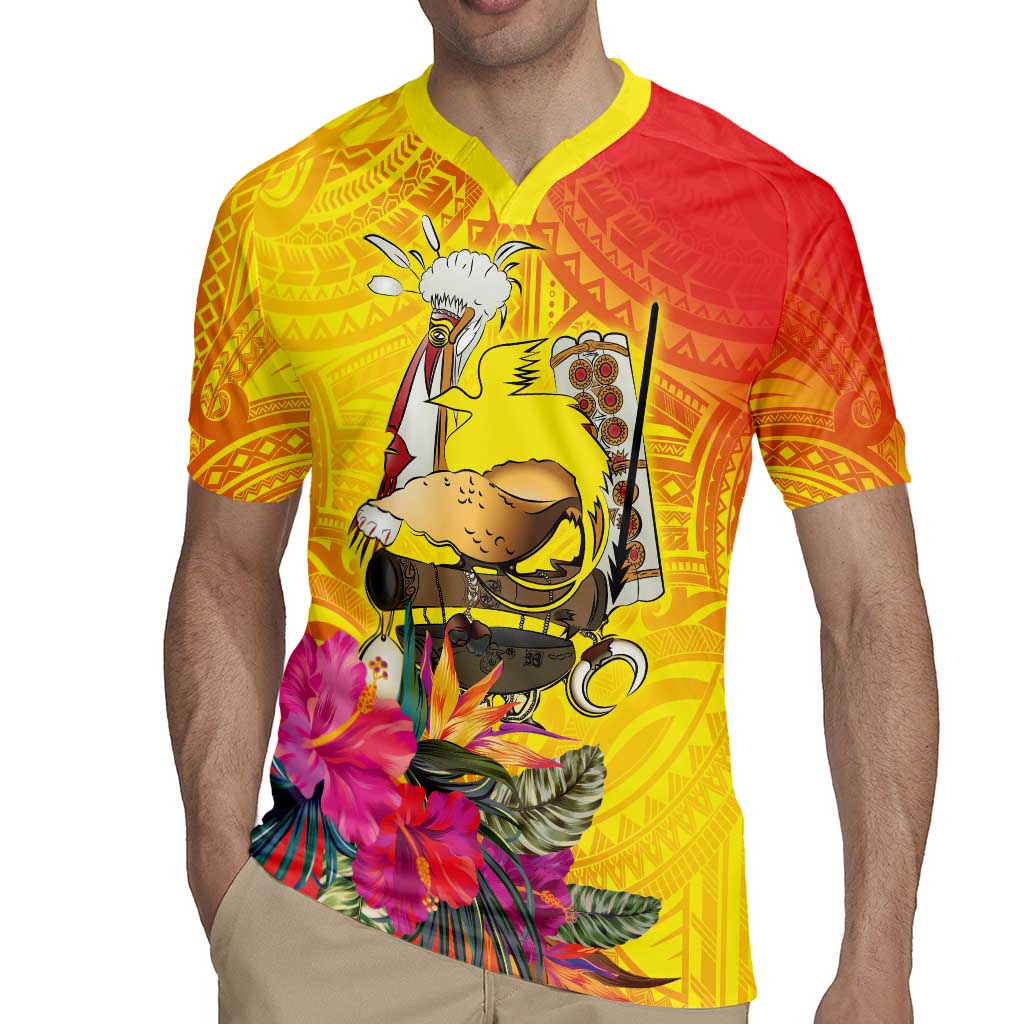 Papua New Guinea Cultural Tropical Flowers Rugby Jersey LT9