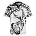 Custom Fiji Rugby Pacific Rugby Jersey Polynesian Palm Tattoo LT9