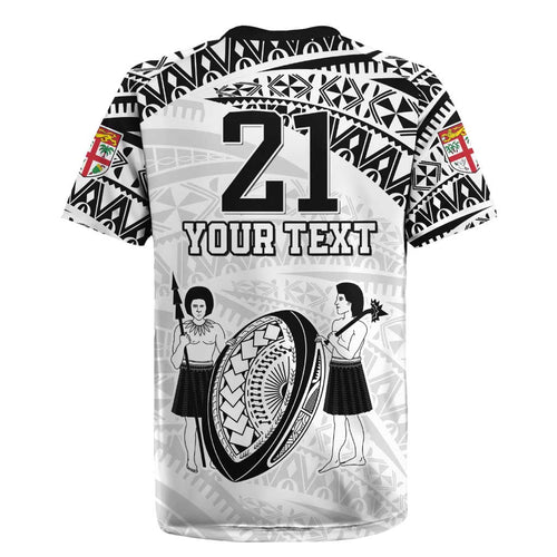 Custom Fiji Rugby Pacific Rugby Jersey Polynesian Palm Tattoo LT9