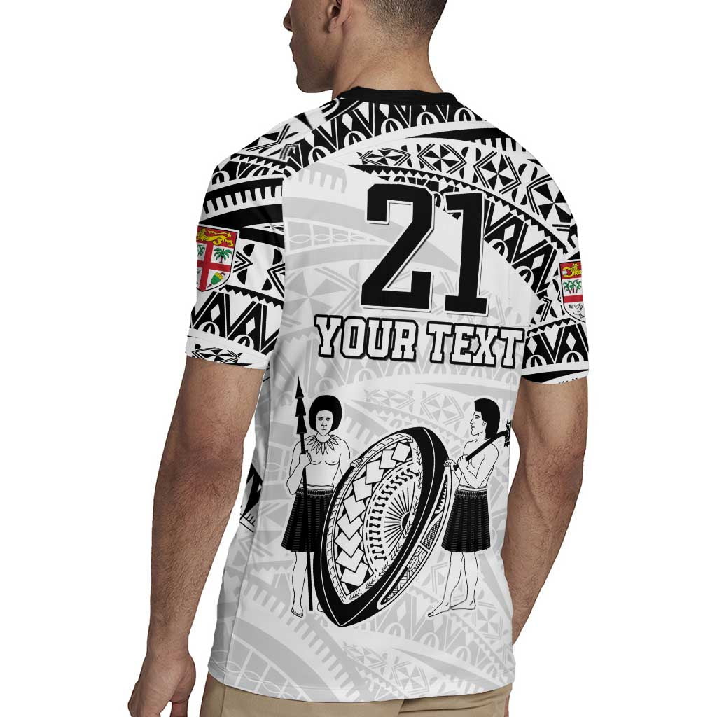 Custom Fiji Rugby Pacific Rugby Jersey Polynesian Palm Tattoo LT9