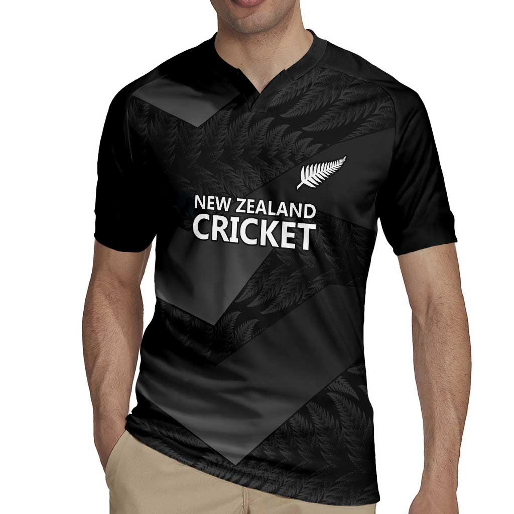 New Zealand Cricket Custom Rugby Jersey Potae Pango Black Fern Pattern LT9