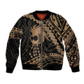 Ikaika Hawaiian Mythic Koa Tribal Warrior Bomber Jacket LT9