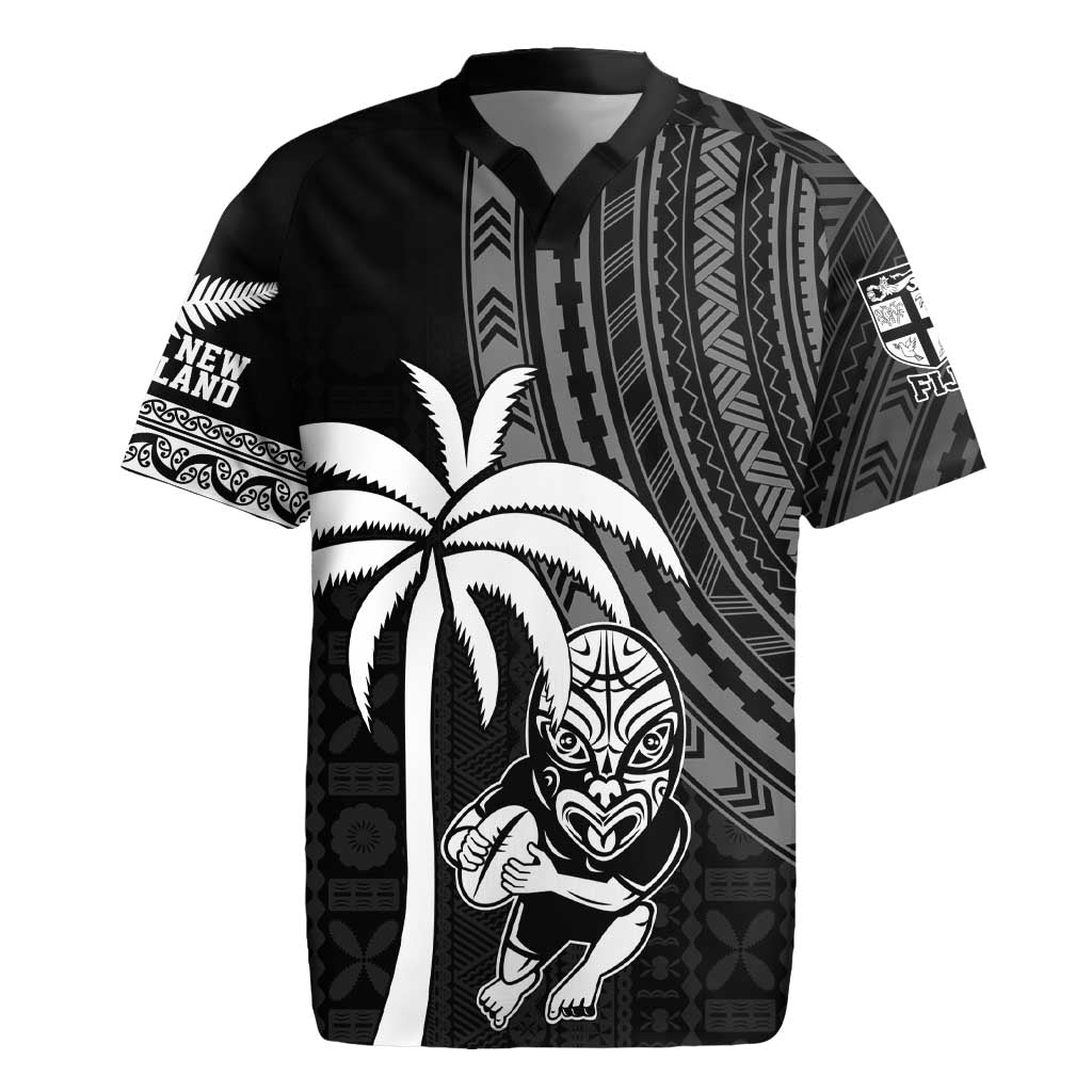 Custom Fiji New Zealand Rugby Rugby Jersey Make History Together LT9