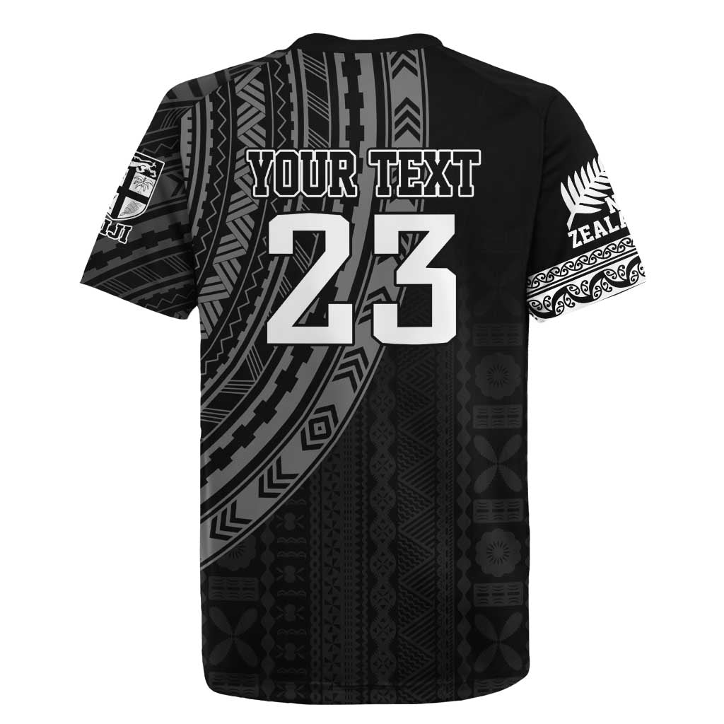 Custom Fiji New Zealand Rugby Rugby Jersey Make History Together LT9