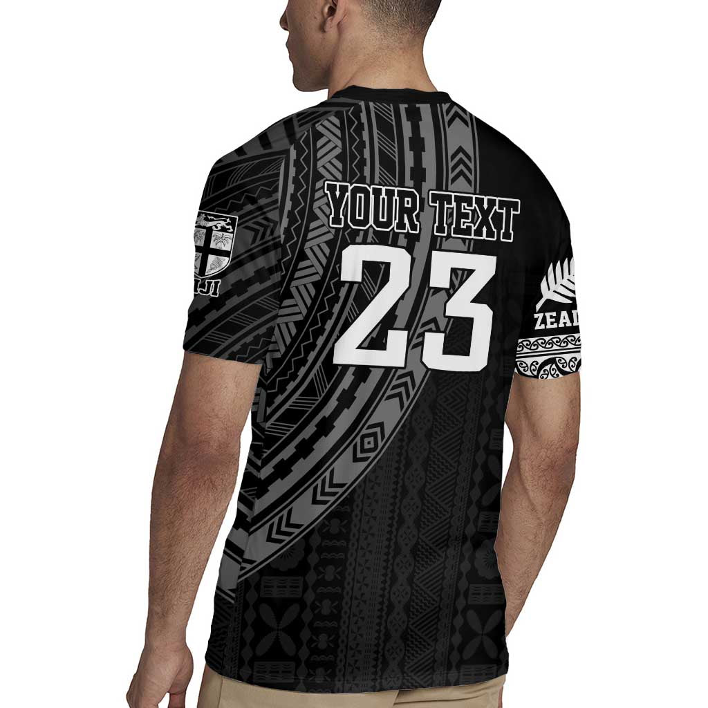 Custom Fiji New Zealand Rugby Rugby Jersey Make History Together LT9
