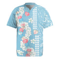 Blue Hawaii Anthurium Plumeria Lei Rugby Jersey LT9