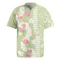 Leaf Green Hawaii Anthurium Plumeria Lei Rugby Jersey LT9