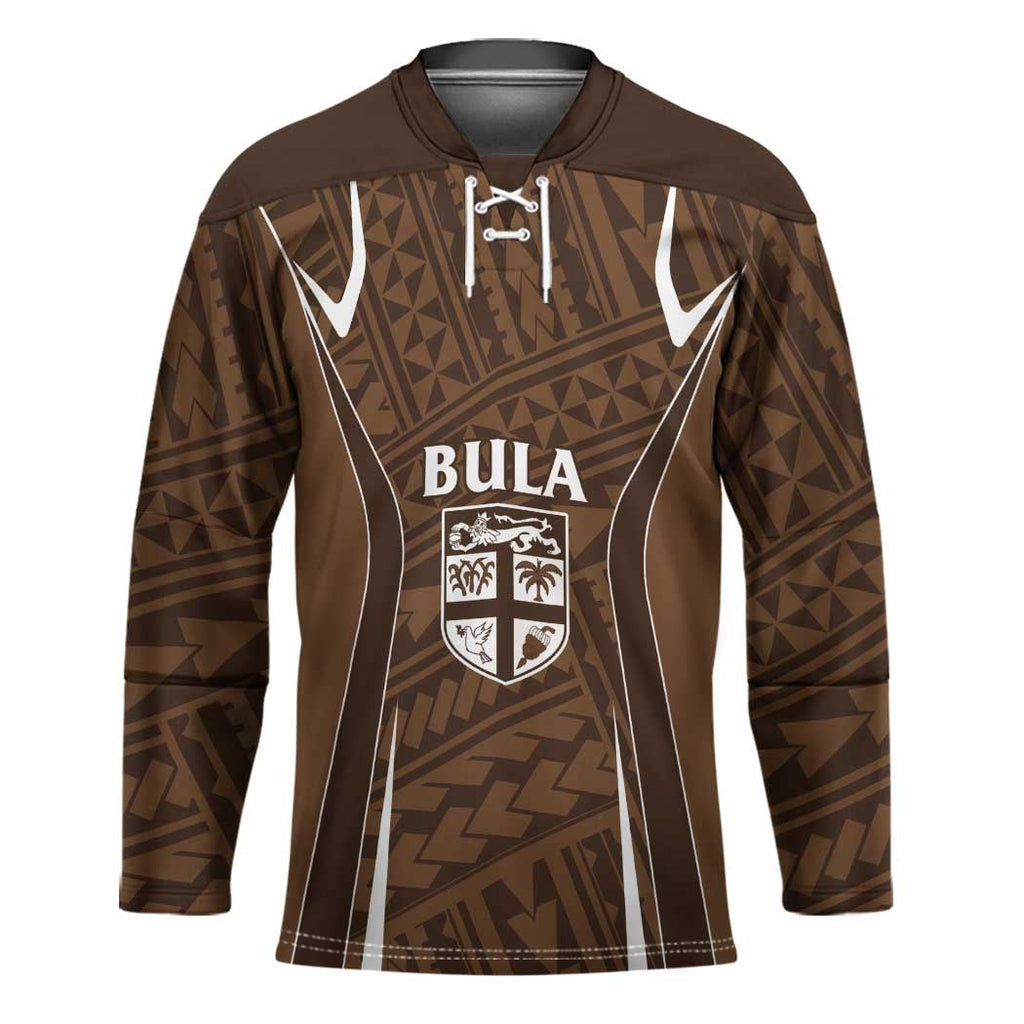 Custom Oceania Football Bula Fiji Hockey Jersey Polynesian Tribal Pattern LT9