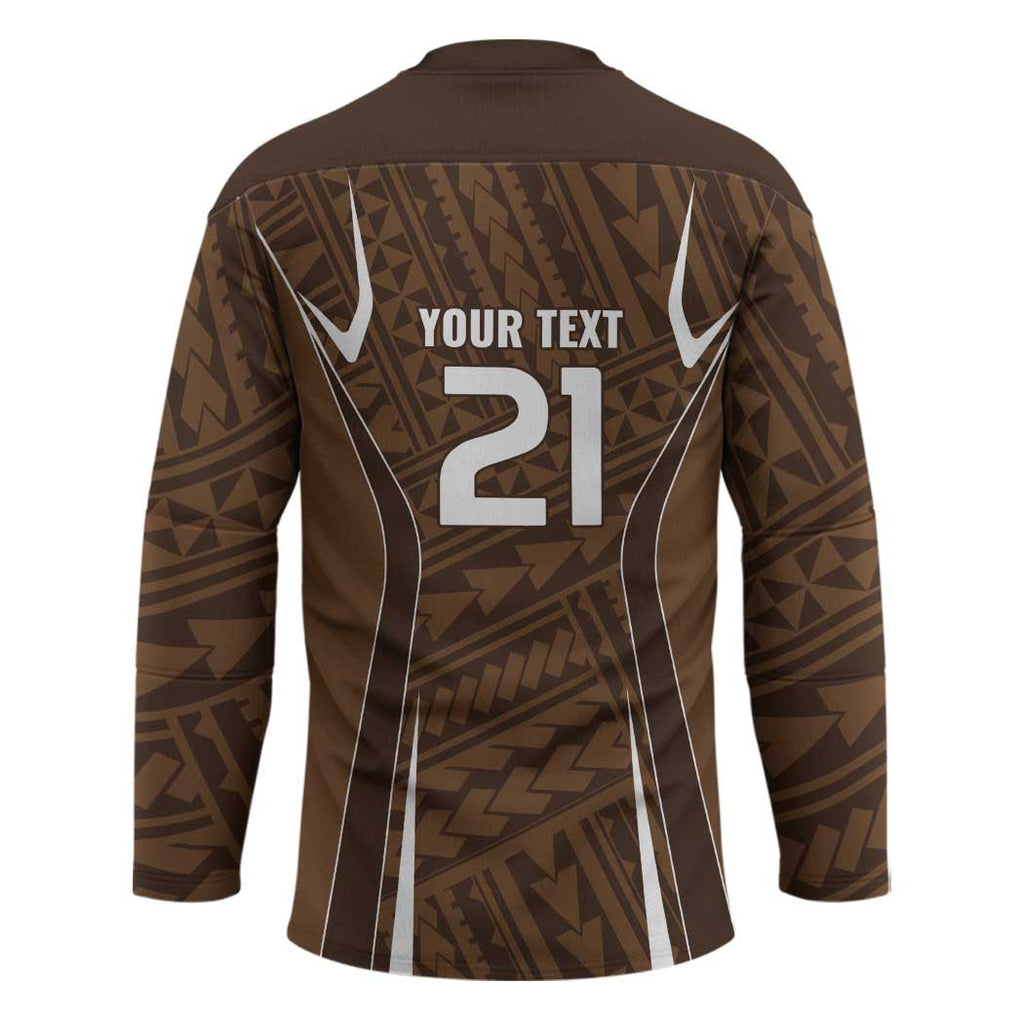 Custom Oceania Football Bula Fiji Hockey Jersey Polynesian Tribal Pattern LT9