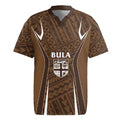 Custom Oceania Football Bula Fiji Rugby Jersey Polynesian Tribal Pattern LT9