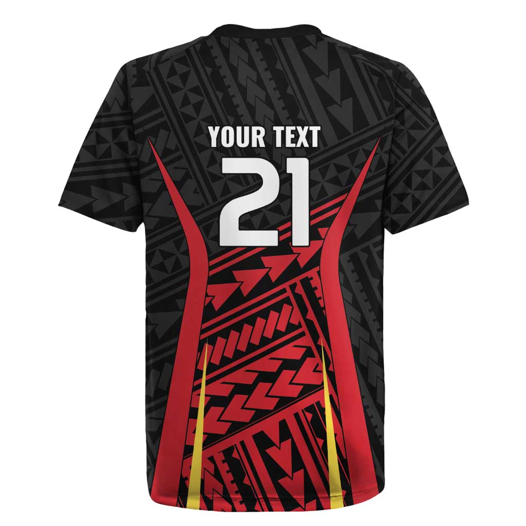 Custom Oceania Football Papua New Guinea Rugby Jersey Polynesian Tribal Pattern LT9