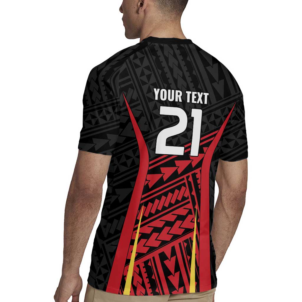 Custom Oceania Football Papua New Guinea Rugby Jersey Polynesian Tribal Pattern LT9