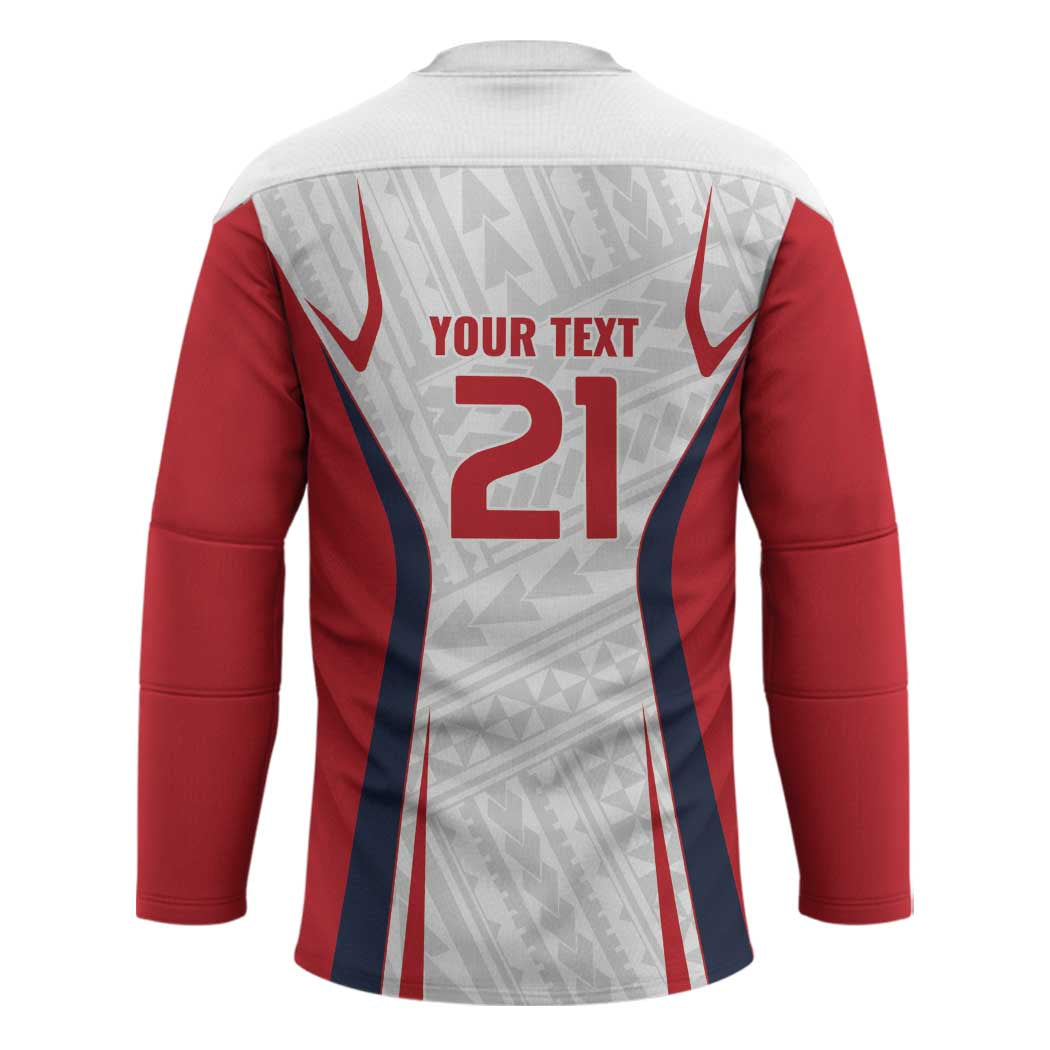 Custom Oceania Football Tahiti Hockey Jersey Polynesian Tribal Pattern LT9