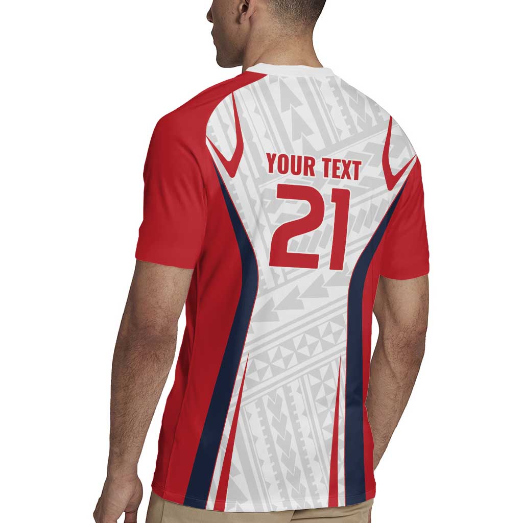 Custom Oceania Football Tahiti Rugby Jersey Polynesian Tribal Pattern LT9