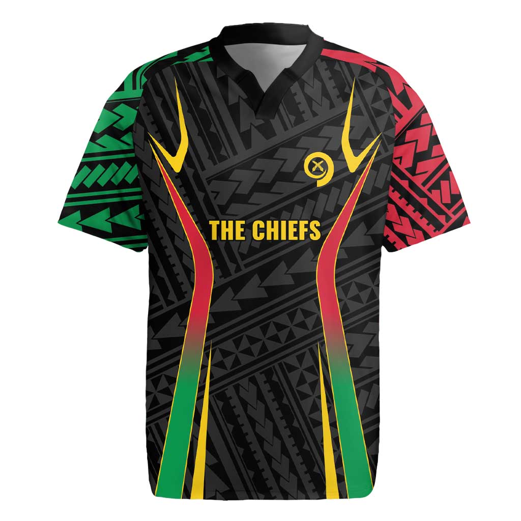 Custom Oceania Football Vanuatu Rugby Jersey Polynesian Tribal Pattern LT9