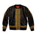 New Zealand Maori Kowhaiwhai Bomber Jacket Karaka Maui and Mangopare LT9