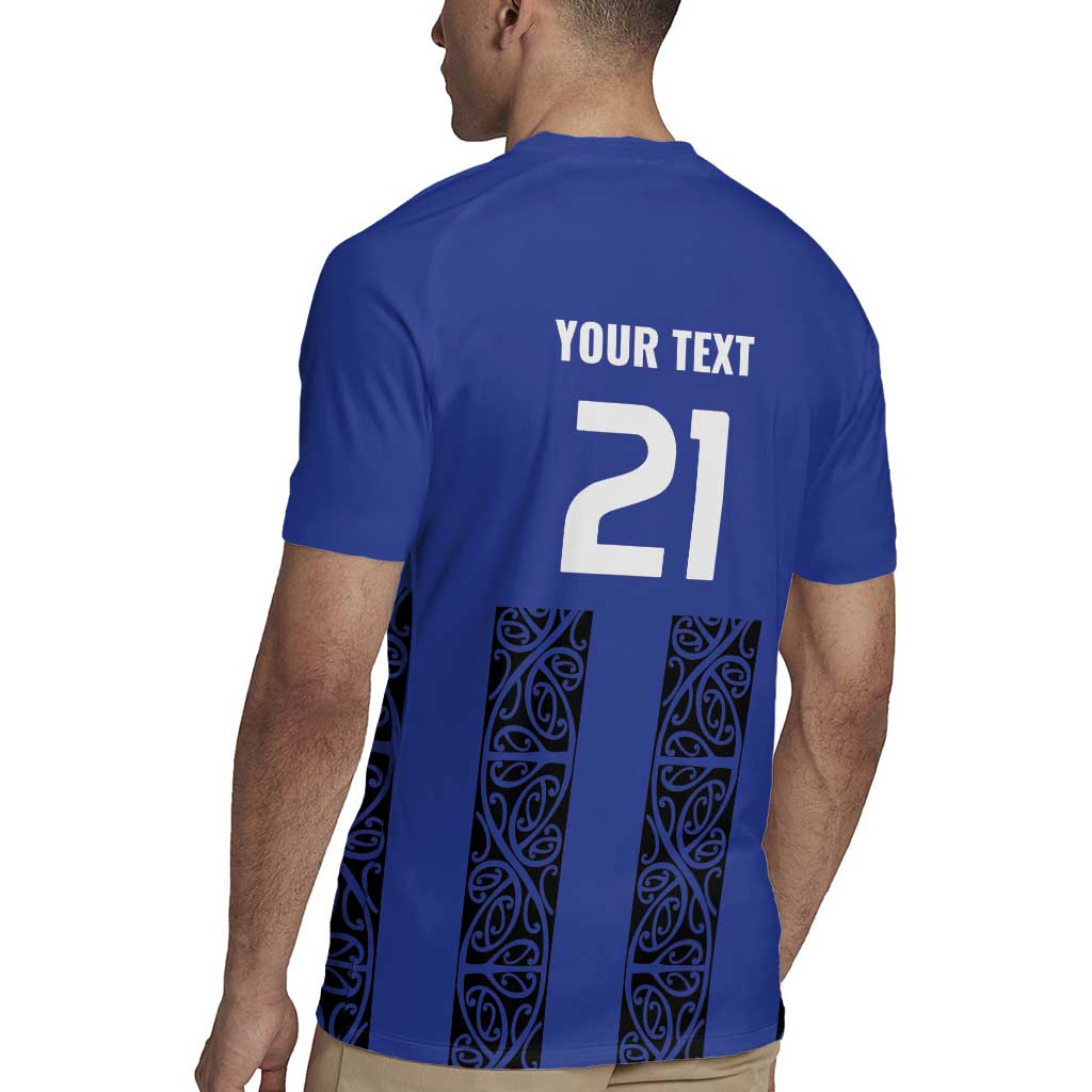 Custom Oceania Football NZ Auckland Rugby Jersey Maori Tribal Pattern LT9
