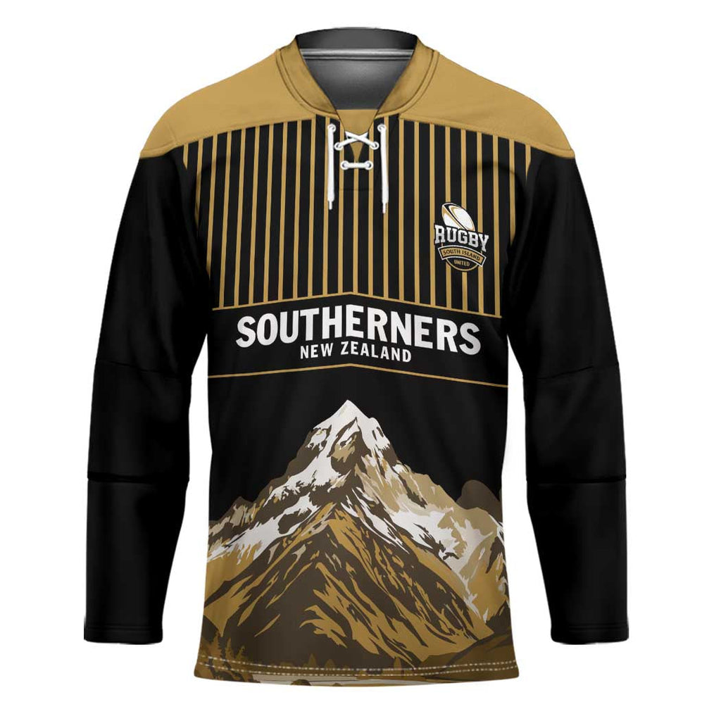 Custom Oceania Football NZ South Island Hockey Jersey Minimal Mount Cook Silhouette LT9
